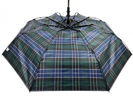 Зонт полуавтомат в клетку на 8 спиц от фирмы Susino, надежный и практичный защит. . фото 7