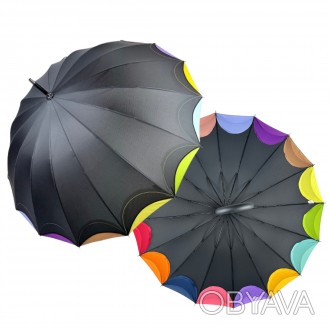 Зонтик трость на 16 карбоновых спиц - надежный защитник от дождя и ветра.
Данный. . фото 1