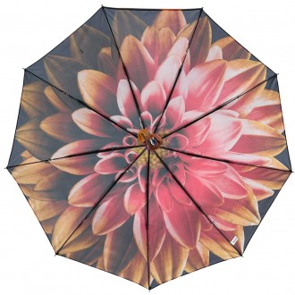Женский полуавтоматический зонтик с цветочным принтом от производителя Toprain о. . фото 5