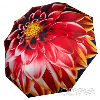 Женский полуавтоматический зонтик с цветочным принтом от производителя Toprain о. . фото 1