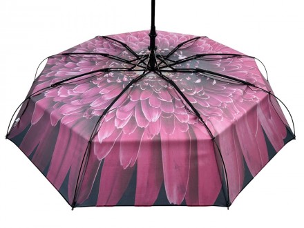 Женский полуавтоматический зонтик с цветочным принтом от производителя Toprain о. . фото 8