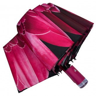 Женский полуавтоматический зонтик с цветочным принтом от производителя Toprain о. . фото 7