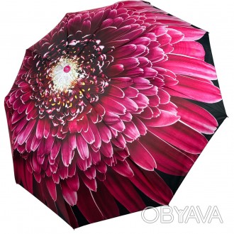 Женский полуавтоматический зонтик с цветочным принтом от производителя Toprain о. . фото 1