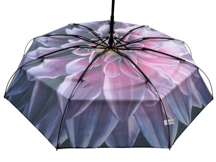Женский полуавтоматический зонтик с цветочным принтом от производителя Toprain о. . фото 7