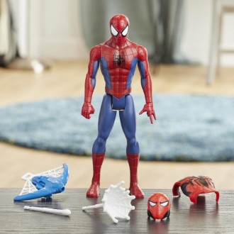 Игрушка Hasbro Человек-паук с паутиной и зарядами, 30 см - Titan Hero Gear Blast. . фото 5