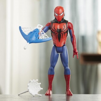 Игрушка Hasbro Человек-паук с паутиной и зарядами, 30 см - Titan Hero Gear Blast. . фото 4
