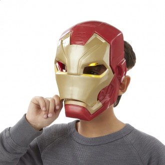 Интерактивный набор Железного человека 2в1 светящаяся маска с перчаткой - Iron M. . фото 10