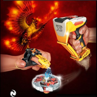 Игровой набор волчек Огненный Ястреб - Firehawk, Metal XS, Starter Pack, Battle . . фото 5