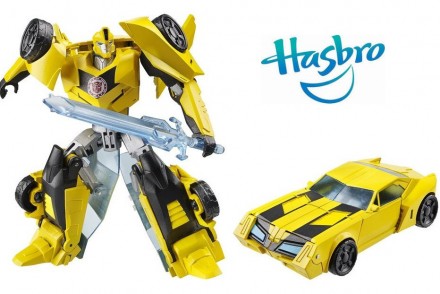 Трансформер Hasbro Бамблби 14 см, серия Воины, Роботы под прикрытием - Bumblebee. . фото 3