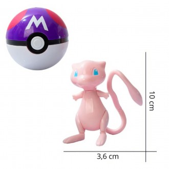 Игрушка Покемон-трансформер Мью с Покеболом, 10 см
Покебол — это один из лучших . . фото 3