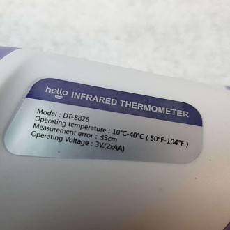 Безконтактний інфрачервоний термометр DT-8826 — це незамінна річ для вимірювання. . фото 5