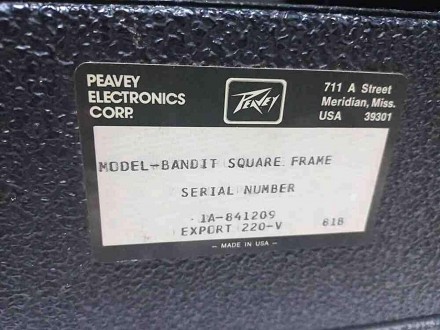 Peavey Bandit Square Frame 
Внимание! Комиссионный товар. Уточняйте наличие и ко. . фото 6