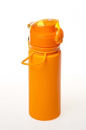 Бутылка силиконовая Tramp 500мл, оранжеваяБутылка силиконовая Tramp 500 мл olive. . фото 4