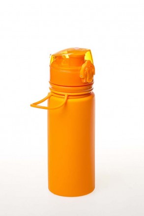 Бутылка силиконовая Tramp 500мл, оранжеваяБутылка силиконовая Tramp 500 мл olive. . фото 3