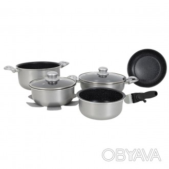 Набор посуды Gimex Cookware Set induction 8 предметів Silver (6977227)С набором . . фото 1
