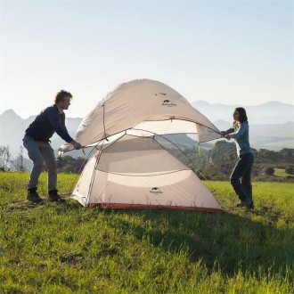 Легкая двухместная палатка с футпринтом Naturehike Cloud Up 2 обновлена NH17T001. . фото 6