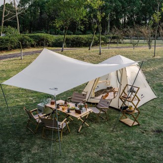Трехместная надувная палатка Naturehike CNK2300ZP014 с навесом, бежеваяОписание . . фото 4