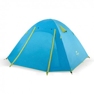 Трехместная надувная палатка Naturehike P-Series NH18Z033-P 210T/65D, голубойОпи. . фото 2