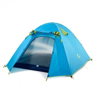 Трехместная надувная палатка Naturehike P-Series NH18Z033-P 210T/65D, голубойОпи. . фото 3