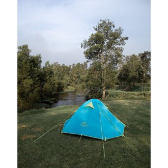 Трехместная надувная палатка Naturehike P-Series NH18Z033-P 210T/65D, голубойОпи. . фото 7