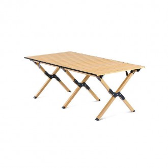 Компактный раскладной стол Naturehike, размер S, алюминиевый, бежевый цвет.Описа. . фото 2