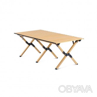 Компактный раскладной стол Naturehike, размер S, алюминиевый, бежевый цвет.Описа. . фото 1
