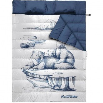 Спальный мешок двухместный Naturehike NH21MSD06 в темно-синем цветеОписание спал. . фото 2