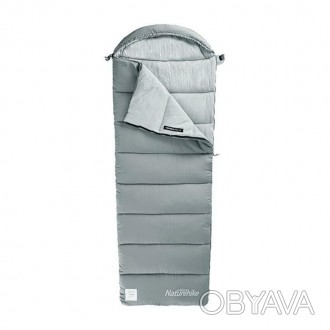 Мешок спальный с капюшоном Naturehike M400 NH20MSD02 (1°C) левый серыйОписание с. . фото 1