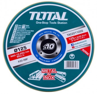 Абразивный диск Total TAC2211255 имеет размеры 125 мм при ширине полотна 1.2 мм.. . фото 5