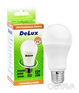 Лампа светодиодная DELUX BL 60 15W 3000K Е27
 Код товара: 90005142/90021345
 Мощ. . фото 1