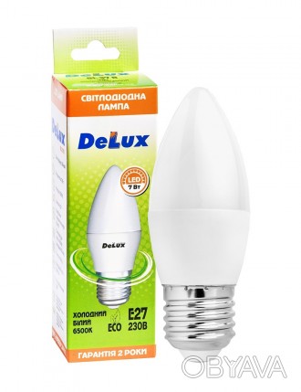 Лампа светодиодная DELUX BL37B 7Вт 6500K 220В E27
 Код товара: 90009248/90021349. . фото 1