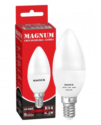 Лампа світлодіодна MAGNUM BL37B 6,5Вт 4100K E27 220В білий. Київ. фото 1 Лампа світлодіодна MAGNUM BL37B 6,5Вт 4100K E27 220В білий. Київ. фото 1