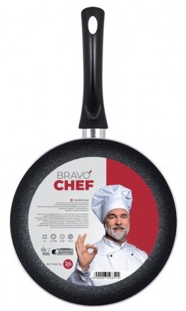 Краткое описание:
Сковорода Bravo Chef 26 см. Матеріал сковороди: алюміній. Мате. . фото 4