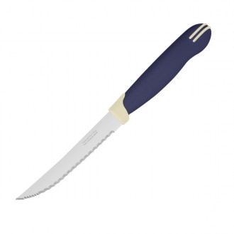 Короткий опис:
Набор ножей для стейка Tramontina Multicolor, 125 мм - 2 шт. Мате. . фото 2