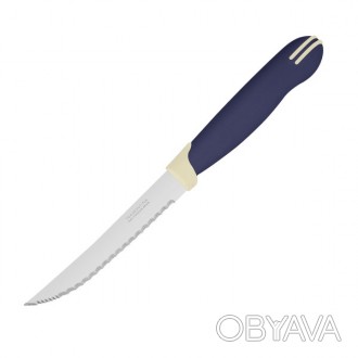 Короткий опис:
Набор ножей для стейка Tramontina Multicolor, 125 мм - 2 шт. Мате. . фото 1