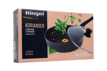 Короткий опис:
Сковорода RINGEL Koriander 28 см, с крышкой (RG-1107-28)Материал:. . фото 7
