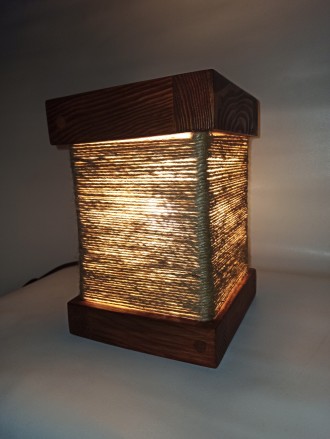 Настільний світильник ручної роботи
виготовлений з екологічних матеріалів
сама. . фото 10