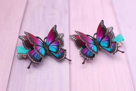 
Стильные, модные и яркие бабочки из плотной ткани разноцветные для маленьких мо. . фото 3