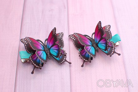 
Стильные, модные и яркие бабочки из плотной ткани разноцветные для маленьких мо. . фото 1