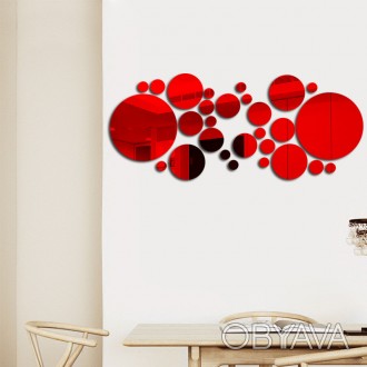 
Інтер'єрні наклейки на стіні "Круги червоні".
У комплекті 32 штук:
2 шт – 15 см. . фото 1