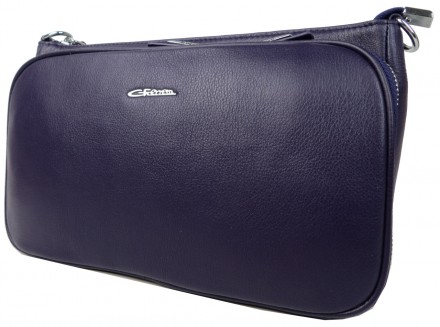 Небольшая женская наплечная сумка из натуральной кожи Giorgio Ferretti фиолетова. . фото 4