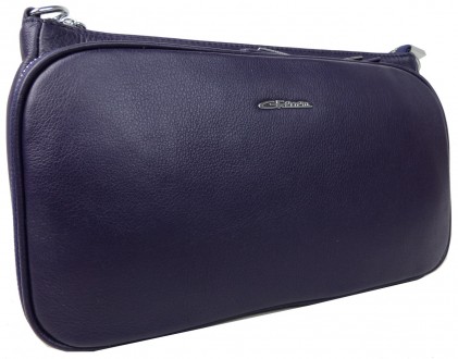 Небольшая женская наплечная сумка из натуральной кожи Giorgio Ferretti фиолетова. . фото 6