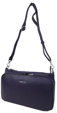Небольшая женская наплечная сумка из натуральной кожи Giorgio Ferretti фиолетова. . фото 2