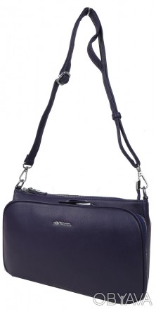 Небольшая женская наплечная сумка из натуральной кожи Giorgio Ferretti фиолетова. . фото 1