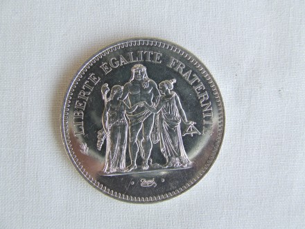 50 франков 1977 год . серебро 29.92 гр.Геркулес и музы.штемпельный   блеск
Все . . фото 3