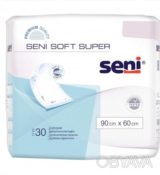 Пелюшки Seni Soft Super, 90×60см, в 1 упаковці 30шт, в наявності 6 упаково. . фото 1