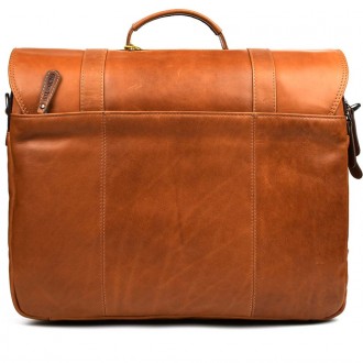 Большая кожаная сумка для ноутбука 17 дюймов Hill&Burry HB3237B. . фото 3