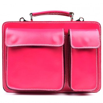 Женский кожаный портфель Firenze FR7007M розовый. . фото 2