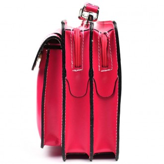 Женский кожаный портфель Firenze FR7007M розовый. . фото 5