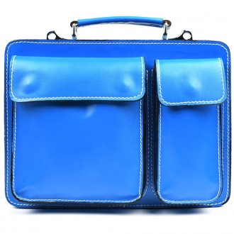 Женский кожаный портфель Firenze FR7007K голубой. . фото 2